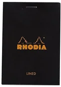 Notesy i bloczki - Rhodia 116009 °C notatnik (zszyte i mikroperforiert, linie, 80 G, 7,4 x 10,5 cm, 80 arkuszy) czarna 116009C - miniaturka - grafika 1