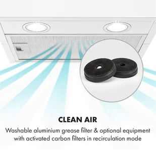 Klarstein CGCH3-Structura-WH - Okapy kuchenne - miniaturka - grafika 8