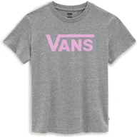Koszulki i topy damskie - Vans t-shirt damski FLYING V CREW TEE Cement Heather/Orchid - miniaturka - grafika 1