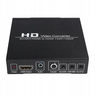 Scart/hdmi na Hdmi Coaxial jack Pal Ntsc Konwerter - Konwertery sieciowe i transceivery - miniaturka - grafika 2