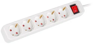 LANBERG Listwa przedluzacz 3m 5x230 b PS1-05F-0300-W - Listwy zasilające - miniaturka - grafika 3