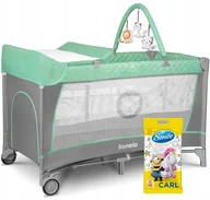 Łóżeczka i kojce - Łóżeczko Turystyczne Dwupoziomowe Kojec Składane - miniaturka - grafika 1