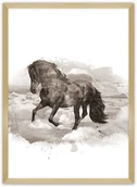 Plakaty - Dekoria Dekoria Plakat Horse 50 x 70 cm Ramka Złota 222H-000-27 - miniaturka - grafika 1