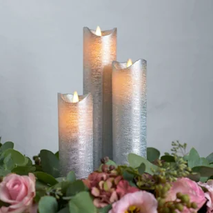 Sirius Świeca LED Sara Exclusive, srebrna, 5cm, 25cm - Świece - miniaturka - grafika 3