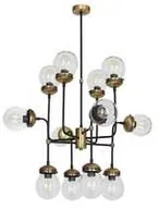 Lampy sufitowe - Luminex Hydro 6795 lampa wisząca zwis 12x60W E27 złota/czarna - miniaturka - grafika 1