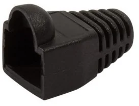 LogiLink 685087 ochronna tulejka przeciwzgięciowa, do wtyczek modułowych 8P8 °C worek z 100 sztuk, w kolorze czarnym 685087 - Gniazdka elektryczne - miniaturka - grafika 2