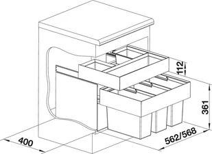 Blanco Sortownik odpadów SELECT 60/3 Orga 518 726 tel 697 256 410 zadzwoń zapytaj negocjuj! 518 726 - Kosze na śmieci - miniaturka - grafika 4