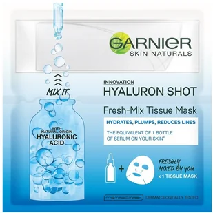 Garnier Garnier Fresh-Mix Tissue Mask nawilżająca maska w płachcie z kwasem hialuronowym 33g - Maseczki do twarzy - miniaturka - grafika 2