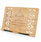 Gadżety dla niej i dla niego - Murrano Pulpit drewniany podstawka z grawerem dla żony PULP-BMB-019 - miniaturka - grafika 1