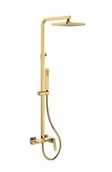 Zestawy prysznicowe - Besco Zestaw prysznicowy natynkowy Besco Aspira złoty DODATKOWO 5% RABATU NA KOD BESCO5 BP-AN-ZL - miniaturka - grafika 1