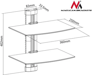 Maclean Uchwyt do DVD MC-662 - Uchwyty do telewizora - miniaturka - grafika 4