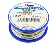 Akcesoria do lutowania - Cynel Cyna z topnikiem szpula 2mm, 100g - miniaturka - grafika 1