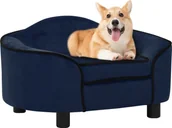 Legowiska dla psów - Vidaxl Sofa dla psa niebieska 67x47x36 cm pluszowa 171088 171088 171088 - miniaturka - grafika 1