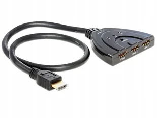 Delock Switch Video 3X Hdmi Bidirectional 60CM - Adaptery i przejściówki - miniaturka - grafika 5