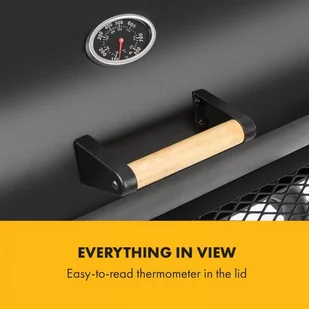 Klarstein Beef Brisket smoker grill wędzarnia termometr kółka osłona, czarny GQ8-Beef Brisket - Grille Klarstein Beef Brisket smoker grill wędzarnia termometr kółka osłona, czarny GQ8-Beef Brisket - Grille - miniaturka - grafika 8