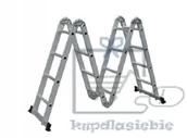 Drabiny - G21 Drabina przegubowa 4 x 3 wielofunkcyjna GA SZ 3,7m + podest - miniaturka - grafika 1