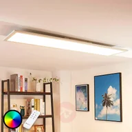 Lampy sufitowe - Lampenwelt com Podłużny panel LED Tinus, RGB i ciepła biel - miniaturka - grafika 1