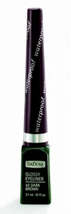 IsaDora Glossy Eyeliner Waterproof liner w pędzelku 3.7 ml 42 Dark Brown - Cienie do powiek - miniaturka - grafika 3
