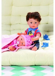 Zapf Creation Baby Born Lalka Interaktywna Chłopiec Braciszek 43cm - Lalki dla dziewczynek - miniaturka - grafika 4