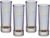 Kieliszki - Kitchen Craft BarCraft duże kieliszki do shot z iryzującym połyskiem tęczy, 60 ml, wielokolorowe, 3,9 x 3,9 x 10,4 cm, 4 sztuki - miniaturka - grafika 1