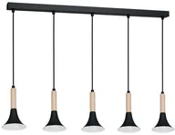 Lampy sufitowe - Luminex Lampa wisząca Gail 8107 lampa sufitowa 5x8W GU10 czarna - miniaturka - grafika 1