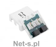 Pozostałe akcesoria sieciowe - LANBERG Gniazdo natynkowe kat.6 2X RJ45 (OU6-0002-W) - miniaturka - grafika 1