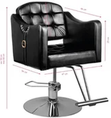 Fotele fryzjerskie - ACTIVESHOP HAIR SYSTEM FOTEL FRYZJERSKI 0-90 CZARNY AS_123788 - miniaturka - grafika 1