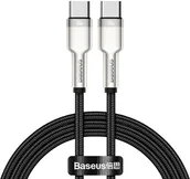 Ładowarki do telefonów - Baseus przewód ładujący/do transmisji danych Cafule Series USB C M na USB C M z metalowymi zakończeniami 100W 1 m CATJK C01 czarny # z wartością produktów powyżej 89zł! - miniaturka - grafika 1