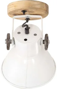 VidaXL Industrialne lampy na ścianę/sufit 2 szt., białe, 20x25 cm, E27 320519  VidaXL - Lampy sufitowe - miniaturka - grafika 6