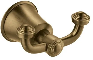 Omnires Haczyk podwójny RETRO 7,8x6 x7,2cm brąz antyczny,Art Line AL53120BR ART LINE - Wieszaki łazienkowe - miniaturka - grafika 2