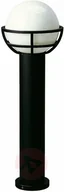 Lampy ogrodowe - Albert Leuchten Słupek oświetleniowy czarny z mlecznym szkłem - miniaturka - grafika 1