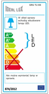 Ideal Lux Lampa Biurkowa Gru Tl105 Nero 147659 Wys. 62,0 147659 - Lampy stojące - miniaturka - grafika 3