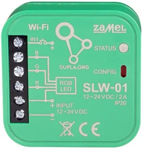 Zamel Supla moduł sterowania oświetleniem LED RGB WI-FI SLW-01 SPL10000006 SPL10000006 - Akcesoria do oświetlenia - miniaturka - grafika 2