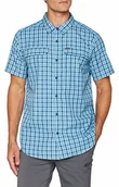 Odzież trekkingowa męska - Columbia koszula turystyczna z krótkim rękawem dla mężczyzn, Silver Ridge 2.0 Multi Plaid S/S SHIRT, nylon, 1838905, niebieski, XS - miniaturka - grafika 1