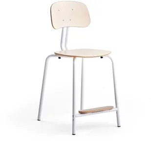 AJ Produkty Krzesło szkolne YNGVE, 4 nogi, biały, brzoza, 610 mm - Meble do szkół i przedszkoli AJ Produkty Krzesło szkolne YNGVE, 4 nogi, biały, brzoza, 610 mm - Meble do szkół i przedszkoli - miniaturka - grafika 1