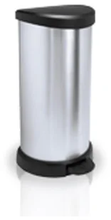 Curver Kosz na śmieci metalizowany 40L z pedałem 181125 - Akcesoria łazienkowe - miniaturka - grafika 2