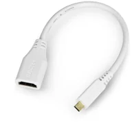 Kable - Raspberry Pi Adapter microHDMI - HDMI oryginalny do Raspberry Pi 4B - 235mm - biały RPI-16338 - miniaturka - grafika 1