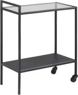 AC Design Furniture jörna wózek do serwowania, szkło, czarna, 30 x 60 x 75 cm 72130 - Wózki serwisowe - miniaturka - grafika 3