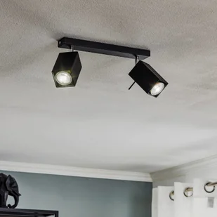 Euluna Spot sufitowy Square, czarny, 2-punktowy - Lampy sufitowe - miniaturka - grafika 2