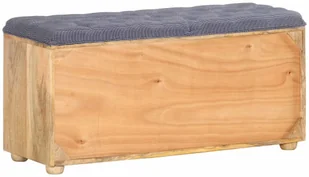 vidaXL Ławka do przedpokoju, 100x35x47 cm, lite drewno mango vidaXL - Ławki do przedpokoju - miniaturka - grafika 5