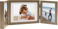 Ramki na zdjęcia - NA Trójdzielna ramka zdjęcia jasny brąz 22x15 cm+2x 10x15 cm 332748 - miniaturka - grafika 1