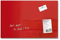 Dekoracje domu - Sigel artverum szklana tablica magnetyczna, czerwony 60 x 40 cm GL122 - miniaturka - grafika 1