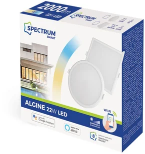 Spectrum Inteligentna oprawa sufitowa podtynkowa okrągła LED SMART Algine 22W Wi-Fi CCT DIMM SLI038017CCT - Systemy inteligentnych domów - miniaturka - grafika 5