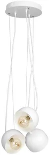 Milagro LAMPA wisząca RON 585 metalowa OPRAWA retro ZWIS kopuła kaskada biała 585 - Lampy sufitowe - miniaturka - grafika 2