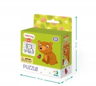 Puzzle - Moje Pierwsze Puzzle + kolorowanka Miś 2w1 3 latka - miniaturka - grafika 1