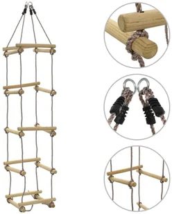 Drabinka Sznurowa Plac Zabaw Niebieska - Zabawki i gry sportowe - miniaturka - grafika 2