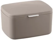 Koszyki łazienkowe - Wenko Pojemnik z pokrywką do łazienki BARCELONA 19,5 x 16 x 11 cm brązowy 23974100 - miniaturka - grafika 1