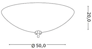 IDEAL LUX Lampa Ścienna Shell Pl4 Ambra 140186 Średnica 50,0 Wys. 20,0 - Lampy ścienne - miniaturka - grafika 2