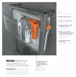 Cersanit Crea Set B26 miska WC CleanOn z deską wolnoopadającą Slim i stelaż podtynkowy Aqua z przyciskiem spłukującym Accento Square chrom błyszczący S701-315 S701-318 - Stelaże i zestawy podtynkowe do WC - miniaturka - grafika 6