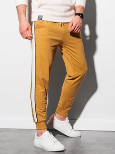 Ombre Spodnie męskie dresowe joggery P951 - musztardowe - Spodnie męskie Ombre Spodnie męskie dresowe joggery P951 - musztardowe - Spodnie męskie - miniaturka - grafika 2